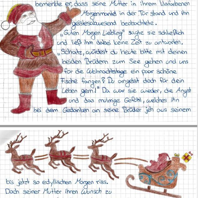 Eine handgeschriebene Weihnachtsgeschichte eines Insassen